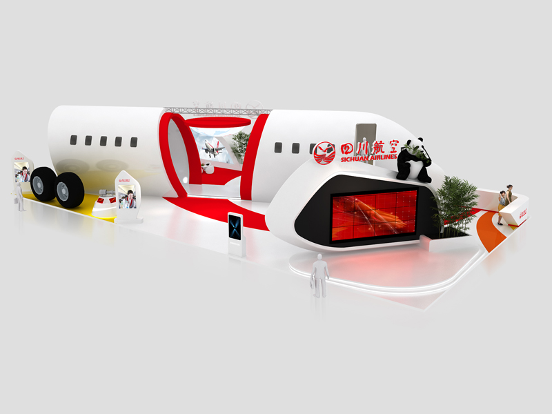 四川航空——航展展臺設(shè)計特裝 四川航空——航展展臺設(shè)計特裝