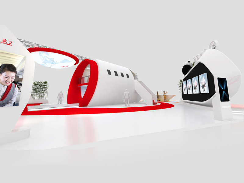 四川航空——航展展臺設(shè)計特裝 四川航空——航展展臺設(shè)計特裝